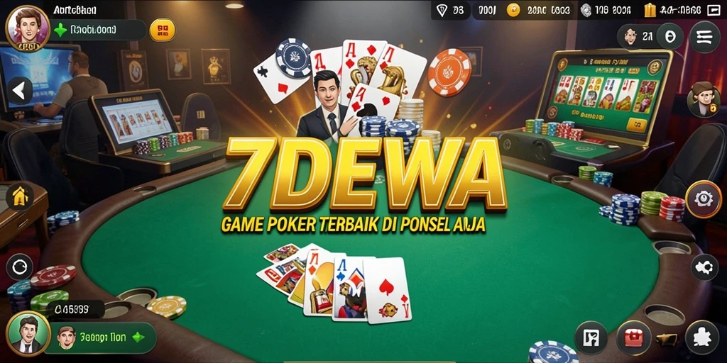 Screenshot gameplay Poker di 7DEWA yang menarik perhatian.