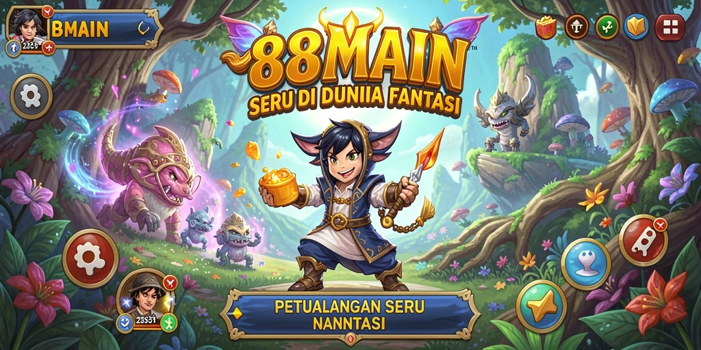 Screenshot menampilkan aksi intens gameplay dalam 88MAIN