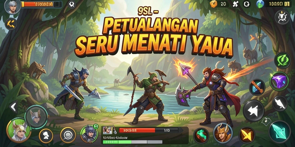 Tampilan gameplay yang menampilkan petualangan mendebarkan dalam 9SL.