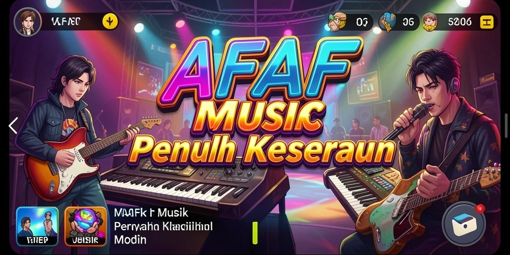 Tampilan gameplay AFAF dengan variasi lagu yang menarik.