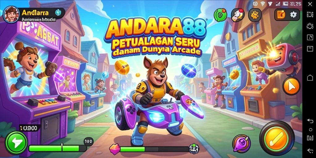 Tampilan dinamis gameplay seru dalam ANDARA88.