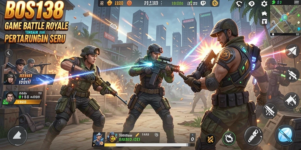 Gameplay seru dari pertarungan Battle Royale di BOS138.