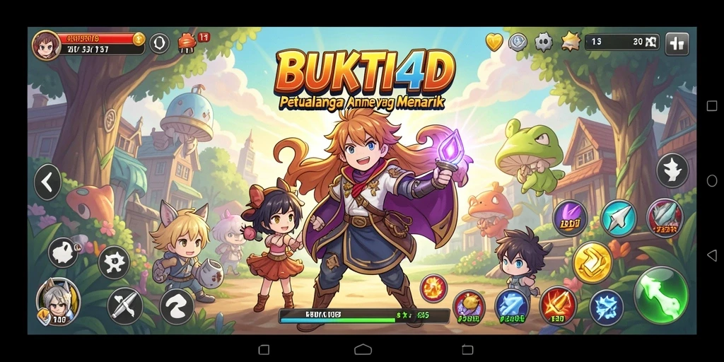 Screenshot utama BUKTI4D menunjukkan aksi seru dalam game Anime.