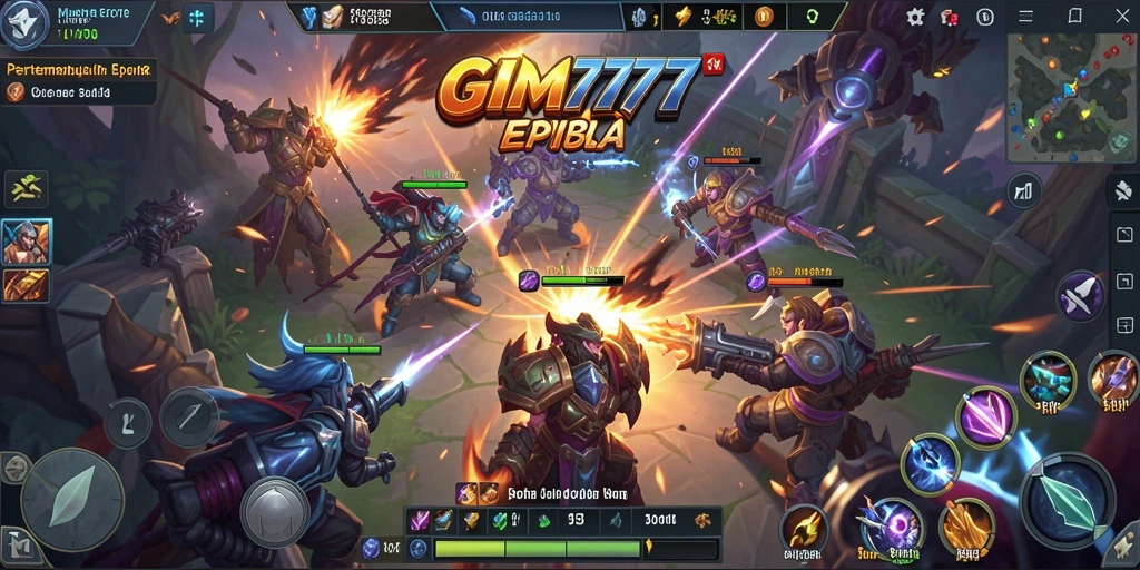 Tangkapan layar menampilkan aksi seru dalam pertarungan MOBA di GIM777.