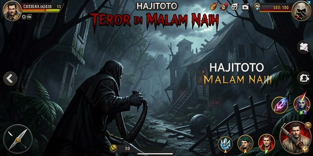 Gameplay HAJITOTO menampilkan suasana Horror yang mencekam dan menegangkan.