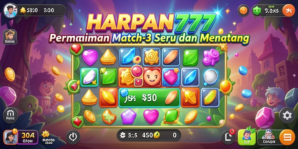 Tampilan gameplay seru dan berwarna-warni dari HARAPAN777.