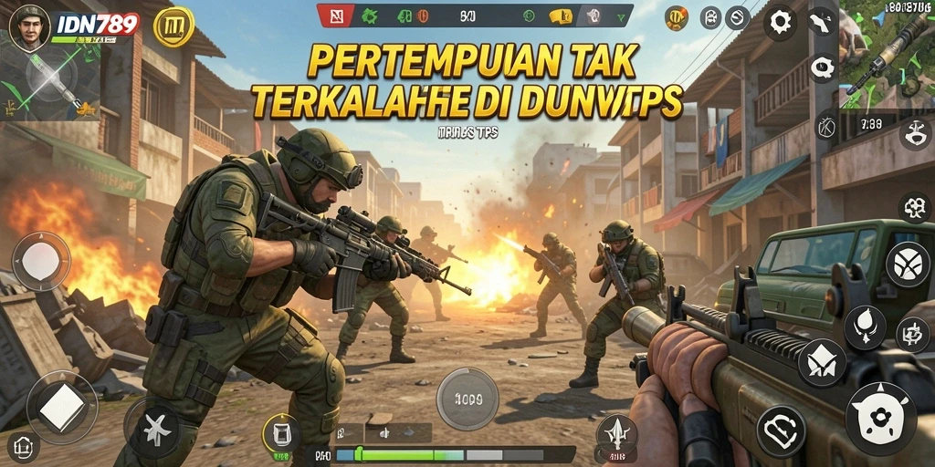 Screenshot gameplay seru dari IDN789 yang menampilkan aksi TPS.