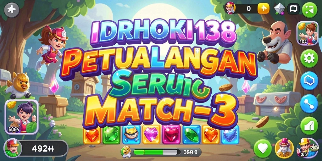 Screenshot gameplay IDRHOKI138 menampilkan aksi seru mencocokkan benda.