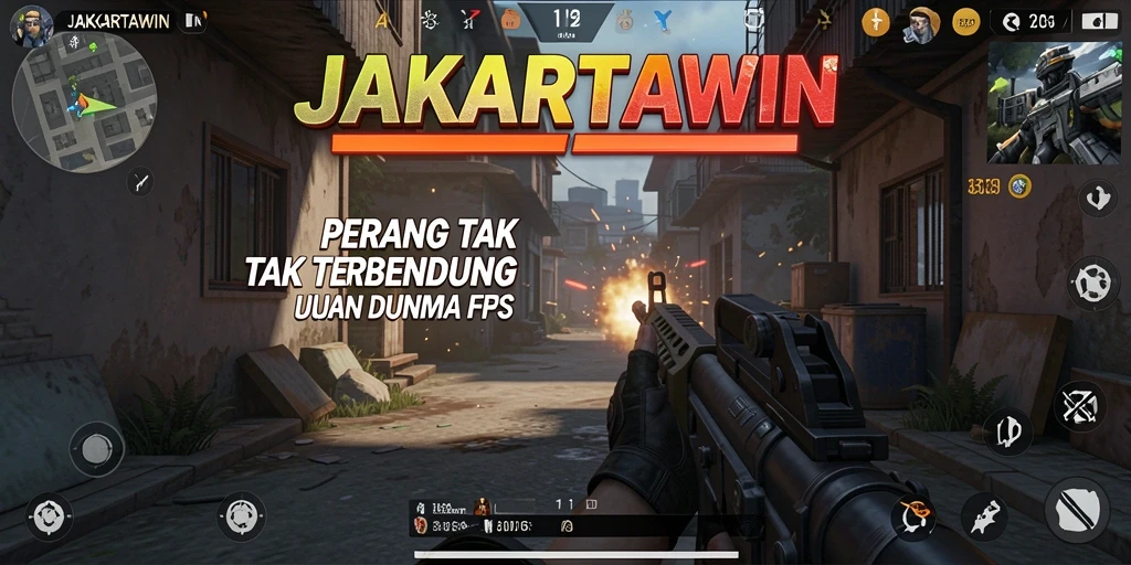 Tangkapan layar dari gameplay intens <strong>JAKARTAWIN</strong> di lapangan perang.