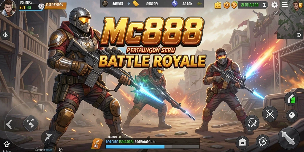 Screenshot gameplay MC888 menampilkan intensitas pertempuran Battle Royale.