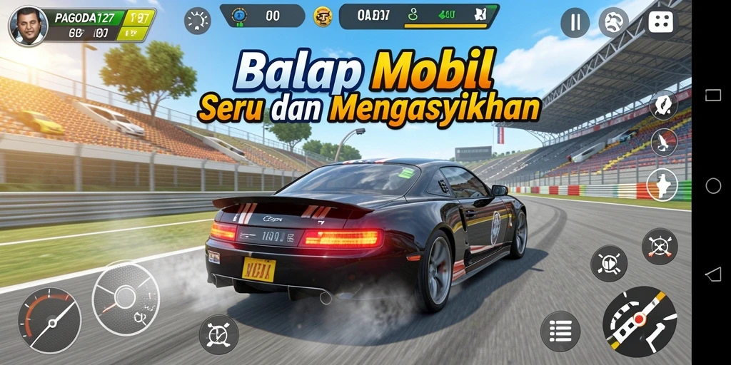 Gameplay seru balap mobil di PAGODA127 penuh tantangan.