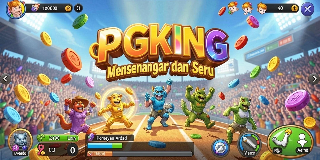 Screenshot PGKING menampilkan aksi seru dari gameplay arcade yang menantang.