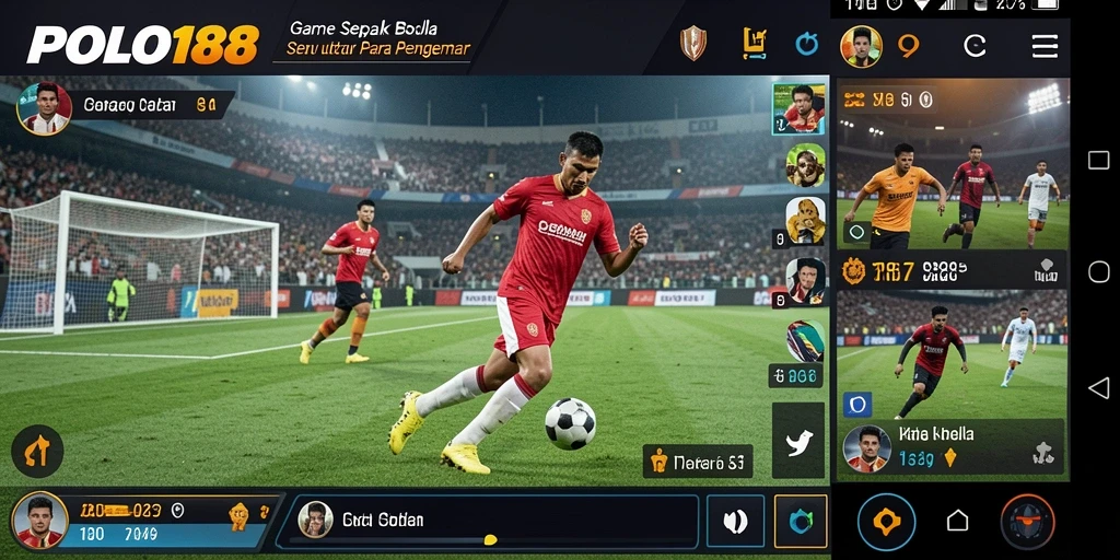 Tampilan gameplay seru dari POLO188 dengan aksi sepak bola yang mendebarkan.