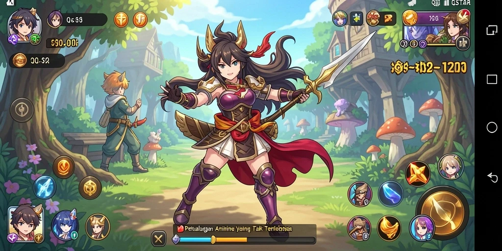 Gameplay seru dengan karakter anime favorit.