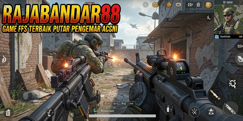Screenshot gameplay RAJABANDAR88 dengan aksi tembak-menembak seru.