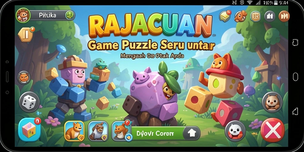 Tampilan menarik dari gameplay RAJACUAN yang menantang.