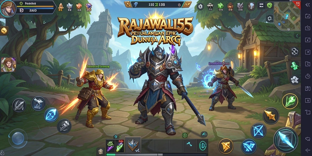 Tampilan gameplay epik RAJAWALI55 dalam aksi ARPG.