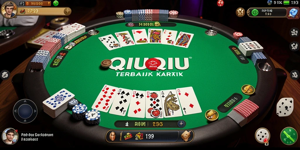 Tampilan gameplay QiuQiu yang seru dan menghibur.