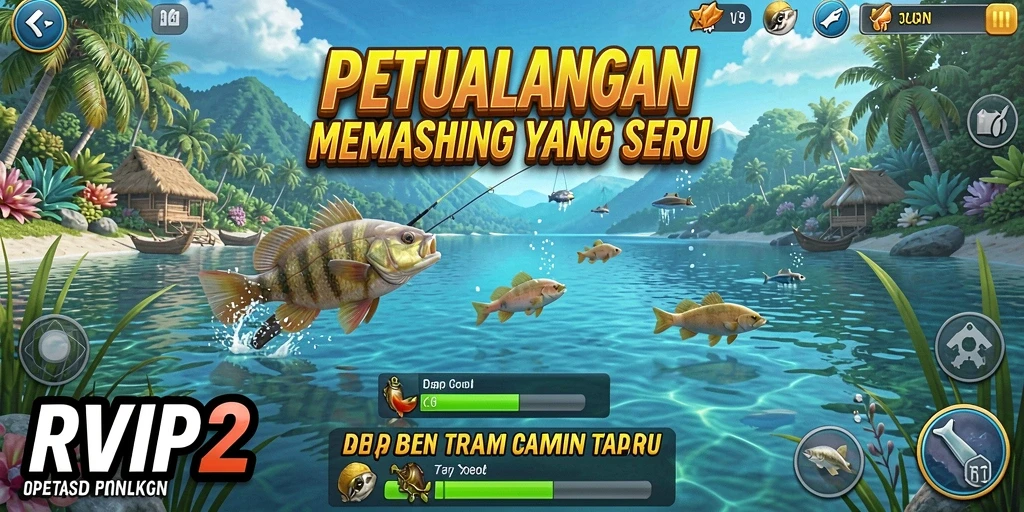 Tampilan menakjubkan dari gameplay RVIP2 saat memancing.