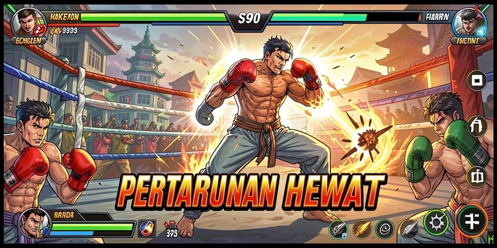 Tangkapan layar gameplay S80 menampilkan pertarungan seru dan karakter dinamis.