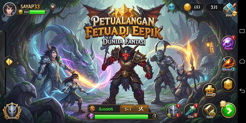 Screenshot gameplay menunjukkan aksi seru dalam pertarungan ARPG.