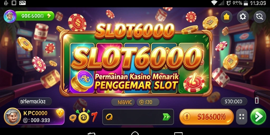 Tampilan gameplay yang menarik di SLOT6000 dengan tema slot yang beragam.