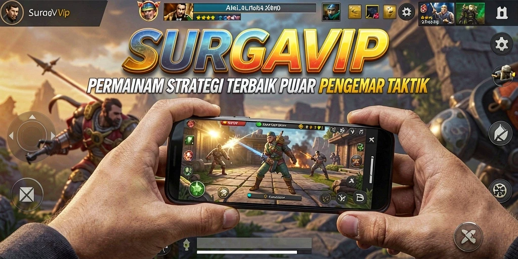 Screenshot gameplay SURGAVIP yang menunjukkan strategi dan taktik yang dinamis.